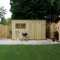 12 x 6 Shiplap Pressure Treated Pent Wooden Garden Shed Double Door