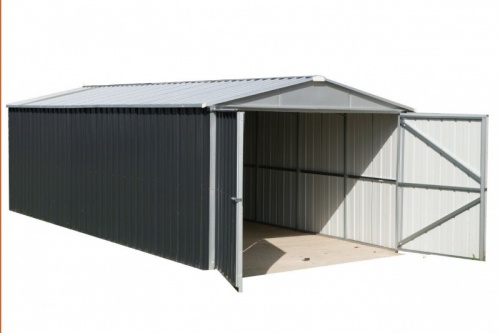 Metal Garage Double Doors 17x10ft - Yardmaster 15yr guarantee