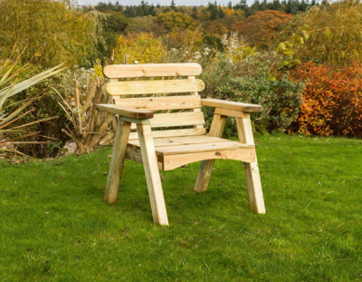 NEW ABBEY CHAIR WOODEN PRESSURE TREATED (0.68 x 0.73 x 0.73m)