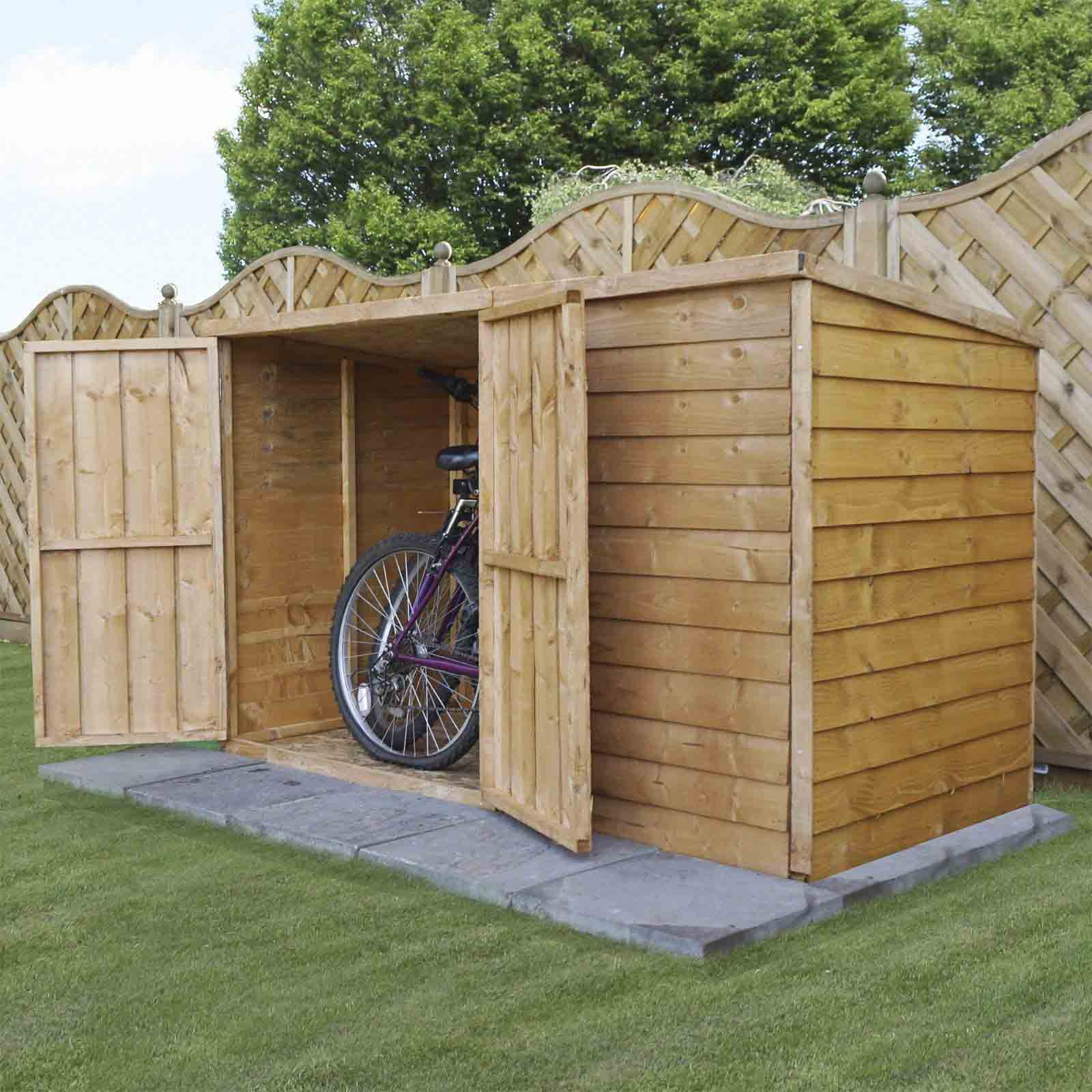 6 x 3 Wooden Garden Pent Bike Storage