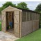 Overlap Pressure Treated 12x8 Apex Shed Double Door