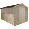 Overlap Pressure Treated 12x8 Apex Shed Double Door