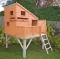 6x4 Wooden Raised Hideout Hatch Play Den with Platform