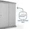 7 x 5 Absco Space Saver Metal Garden Sheds 2.26m x 1.52m Zinc Colour