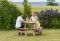 NEW KATIE ROUND PICNIC TABLE WOODEN PRESSURE TREATED (1.47 Diaeter x 0.72m)