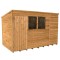 10x6' Wooden Pent Overlap Dip Treated Single Door Garden Shed Storage