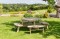 NEW ROSE ROUND PICNIC TABLE WOODEN PRESSURE TREATED (2.1 diaeter x 0.75m)