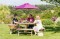 NEW ROSE ROUND PICNIC TABLE WOODEN PRESSURE TREATED (2.1 diaeter x 0.75m)