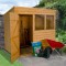 7x5' Wooden Pent Shiplap Dip Treated Single Door  Garden Shed Storage