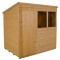 7x5' Wooden Pent Shiplap Dip Treated Single Door  Garden Shed Storage