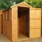 6 x 4 Overlap Single Door Apex Wooden Garden Shed