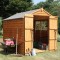 8 x 6 Overlap Apex Double Door Wooden Garden Shed