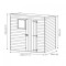 8 x 6 Pent Overlap Wooden Garden Shed with Windows