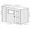 10 x 6 Pent Overlap Wooden Garden Shed with Windows