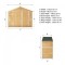 7 x 3 Wooden Garden Overlap Apex Bike Store Double Doors