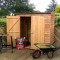 6' x 2'6'' Wooden Garden Pent Overlap Storage