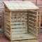 4 x 3 Wooden Logstore Pressure Treated Timber Single Log Store