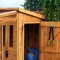 8 x 8 Combi Greenhouse Wooden Garden Shed Tongue and Groove Clad