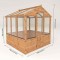 6 x 6ft Evesham Traditional Wooden Greenhouse with Opening Vent