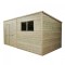 14 x 6 Shiplap Pressure Treated Pent Wooden Garden Shed Double Door