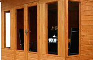 Window panels fits either side of the garden shed