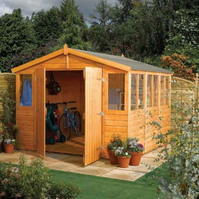 9 x 9 Rowlinsons Workshop Range Wooden Garden Shed