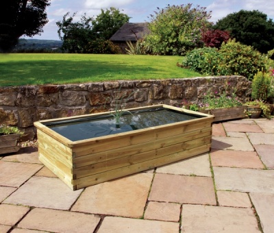 NEW AQUATIC PLANTER WOODEN PRESSURE TREATED (1.8 x 0.9 x 0.45m)