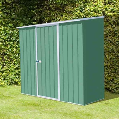 7 x 5 Absco Space Saver Metal Garden Sheds 2.26m x 1.52m  Pale Eucalyptus Colour