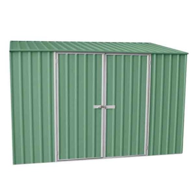 10 x 5 Absco Space Saver Metal Garden Sheds 3m x 1.52m  Pale Eucalyptus Colour