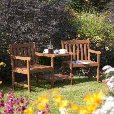 Rowlinsons Wooden Hampton Garden Companion Seat