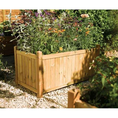 Rowlinsons Wooden Rectagular Garden Planter