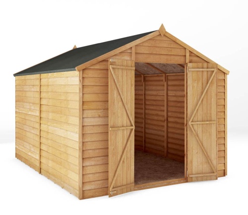 10 x 8 Windowless Overlap Apex Wooden Garden Shed