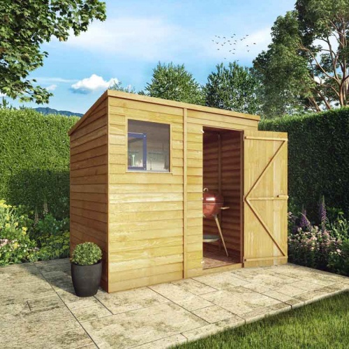 7 x 5 Pent Overlap Wooden Garden Shed with Windows