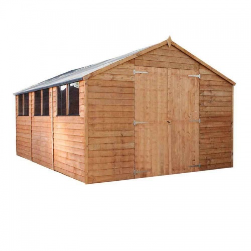 15 x 10 Overlap Apex Wooden Garden Shed Workshop