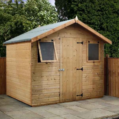 8 x 6 Shiplap Full Tongue & Groove Apex Wooden Garden Sheds