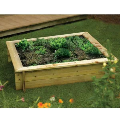 Rowlinsons Raised Bed Wooden Planter/ Childrens Sandpit