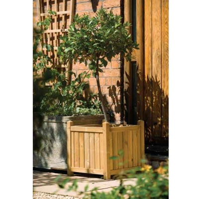 Rowlinsons Wooden Square  Garden Planter