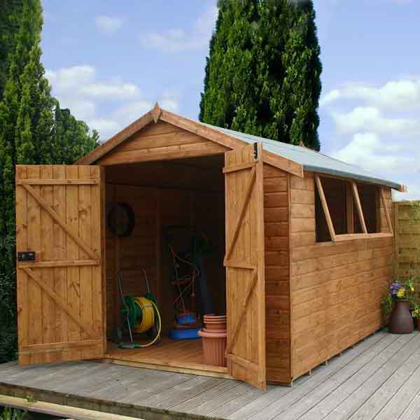12 x 8 Shiplap Full Tongue & Groove Apex Wooden Garden Sheds