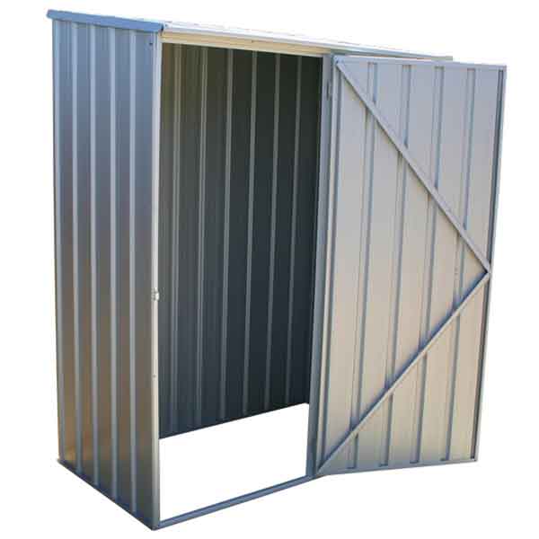 5 x 3 Absco Space Saver Metal Garden Sheds 1.52m x 0.78m Zinc Colour
