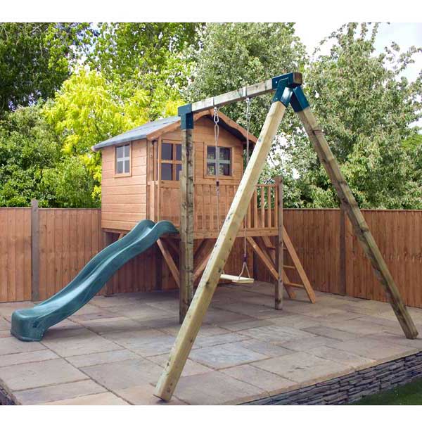 playhouse with slide and swing