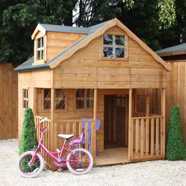 double storey wooden playhouse