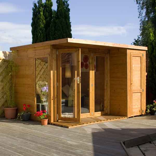 10 x 8  Wooden Garden room Summerhouse with side shed