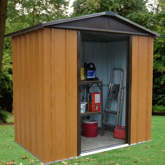 6x5 METAL GARDEN SHEDS YARDMASTER 6ft x 5f   t APEX WOOD 