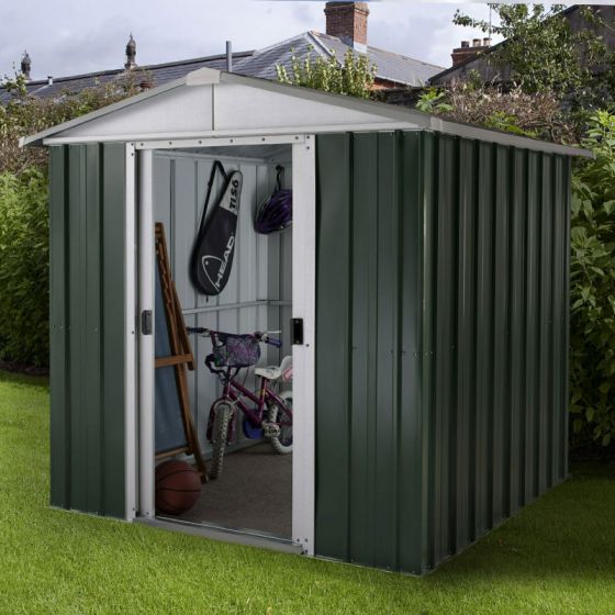 6ft METAL GARDEN SHED YARDMASTER 6x6 APEX HOT DIPPED 